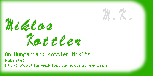 miklos kottler business card